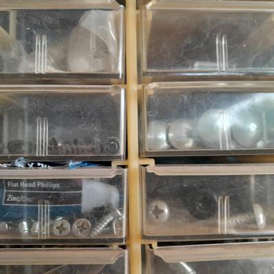 Hardware organizer full of hardware