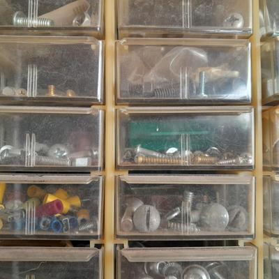 Hardware organizer full of hardware