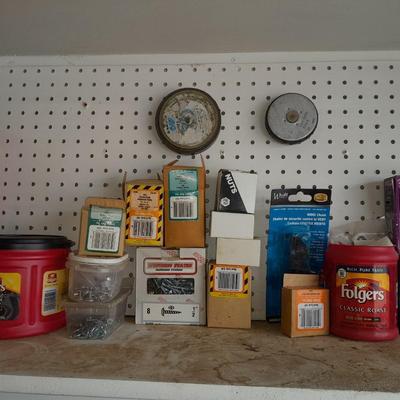 Boxes, and cans full of home hardware - bolts, nuts, nails, and more