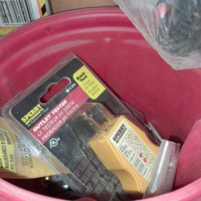 Boxes, and cans full of home hardware - bolts, nuts, nails, and more