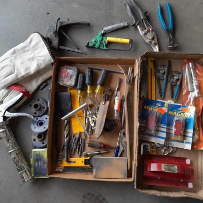 Assortment of small tools and home hardware