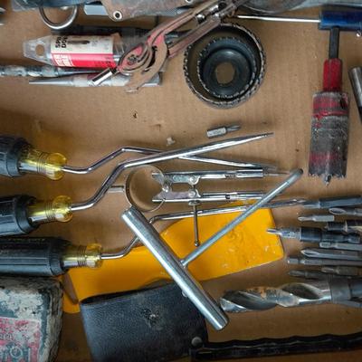 Assortment of small tools and home hardware