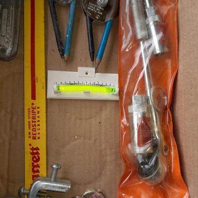 Assortment of small tools and home hardware