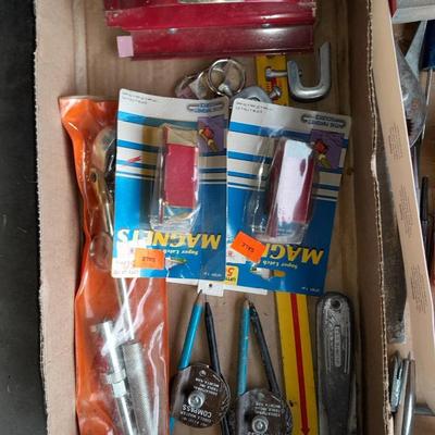 Assortment of small tools and home hardware