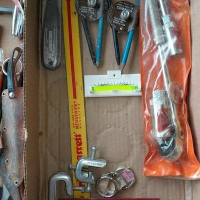 Assortment of small tools and home hardware