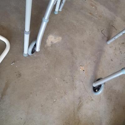 Adjustable legged Mobility walker with a Bariatric Commode