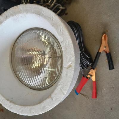 Automotive needs, Spotlight, hitch, chain, Jumper cables and more