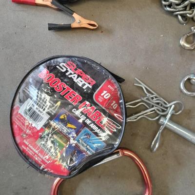Automotive needs, Spotlight, hitch, chain, Jumper cables and more