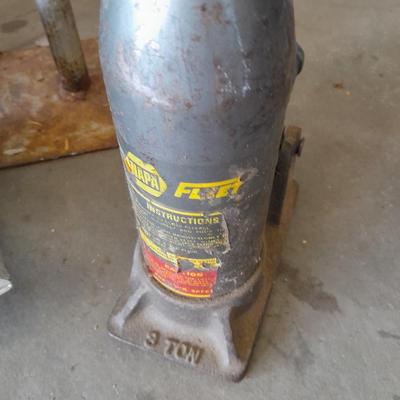 Jack stands, bottle jack, and EZ Jack