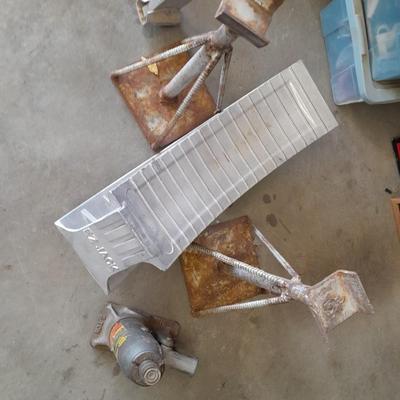 Jack stands, bottle jack, and EZ Jack