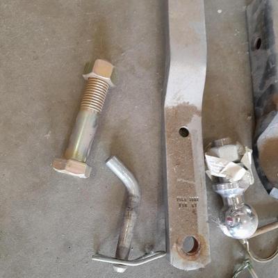 Trailer hitch, ball, and pins