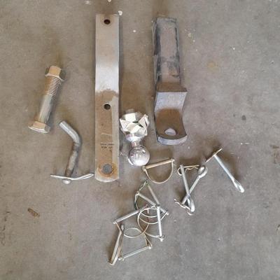 Trailer hitch, ball, and pins