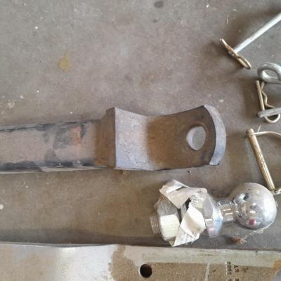 Trailer hitch, ball, and pins