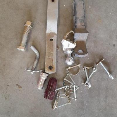 Trailer hitch, ball, and pins