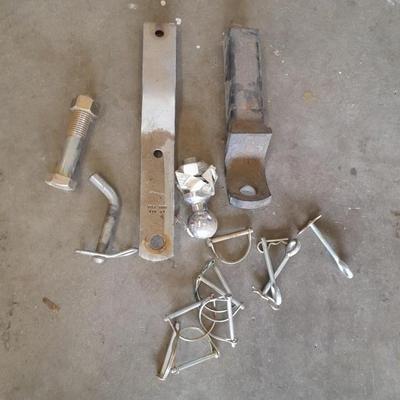 Trailer hitch, ball, and pins