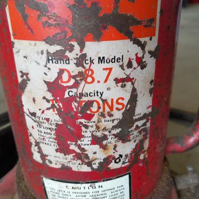 Bottle Jack, lug nut wrench and grease gun