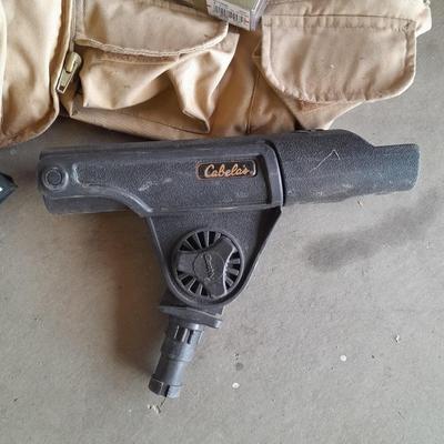 FISHING - River run XXL fishing vest, cooler, drink cooler and rod holders