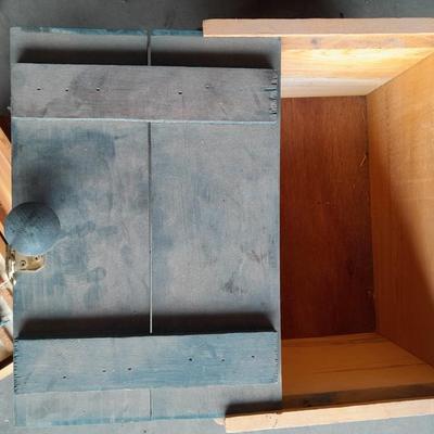 FISHING - Wooden fishing boxes one vintage lures box with flies