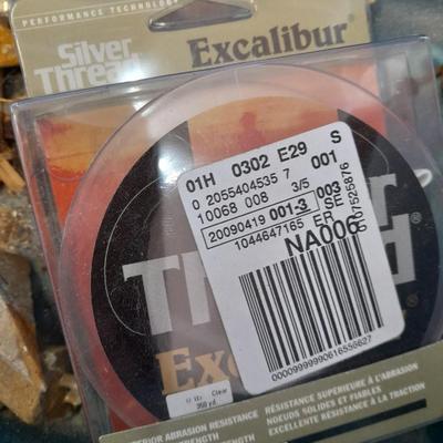 FISHING - tacklebox with cloth Falcon pole sleeve, and some tackle