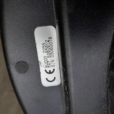 Boat seat stool, with battery-operated bottom-line side/ fish finder