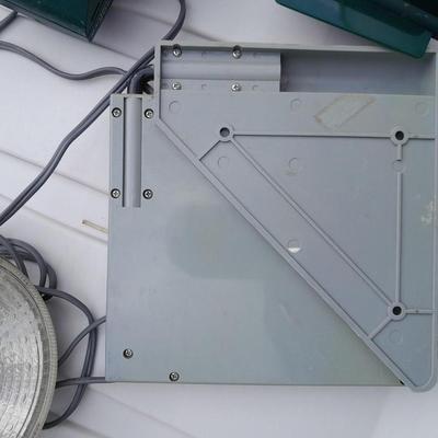 Solar light, and two cat deterrent "Cat stop" monitors