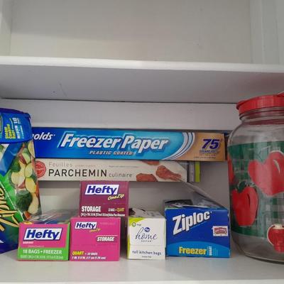 Kitchen storage bags and freezer paper