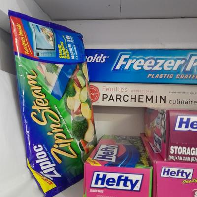 Kitchen storage bags and freezer paper