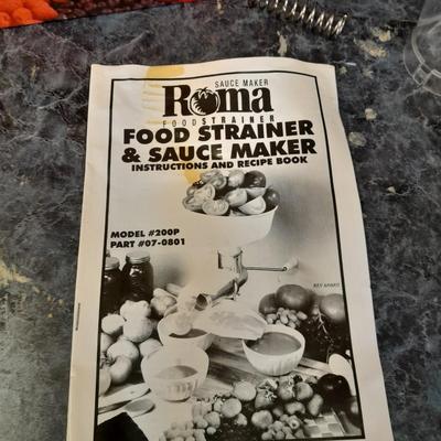 Roma food strainer and sauce maker! Great for your garden tomato's!