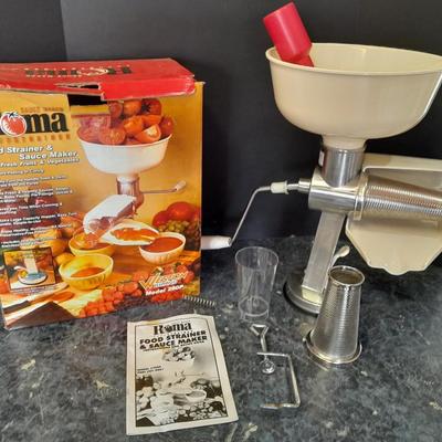 Roma food strainer and sauce maker! Great for your garden tomato's!