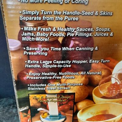 Roma food strainer and sauce maker! Great for your garden tomato's!