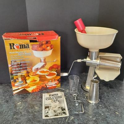 Roma food strainer and sauce maker! Great for your garden tomato's!