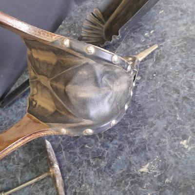 Bellows, an ash shovel and a cookstove lid tool