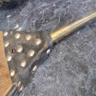Bellows, an ash shovel and a cookstove lid tool
