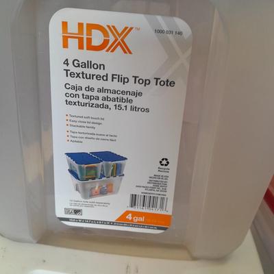 Plastic Storage totes all but 1 with lids