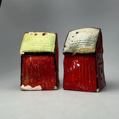 Vintage Him & Her Rustic Country Outhouse Salt & Pepper Shakers