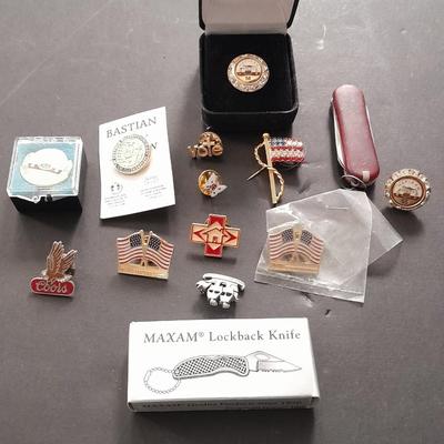 Fashion jewelry Hat pins Bastain union American made, Coors, Flags and more