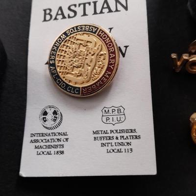 Fashion jewelry Hat pins Bastain union American made, Coors, Flags and more