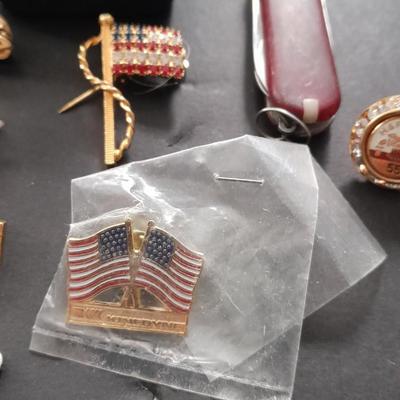 Fashion jewelry Hat pins Bastain union American made, Coors, Flags and more