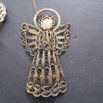 Fashion Jewelry, Angel necklace, red brooch, vintage hair clip and more