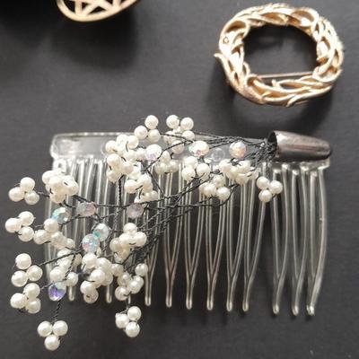 Fashion Jewelry, Angel necklace, red brooch, vintage hair clip and more