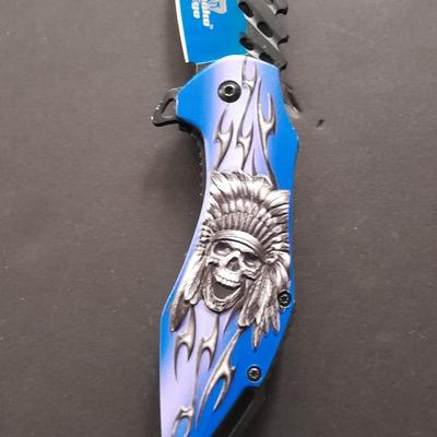 Skull chief Snake eye Knife with 3CR13 Steel blade