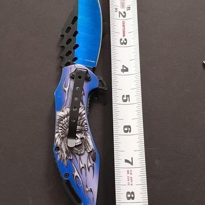 Skull chief Snake eye Knife with 3CR13 Steel blade