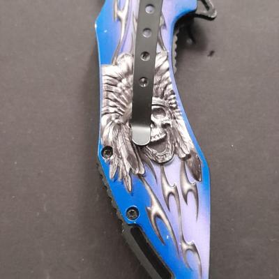 Skull chief Snake eye Knife with 3CR13 Steel blade