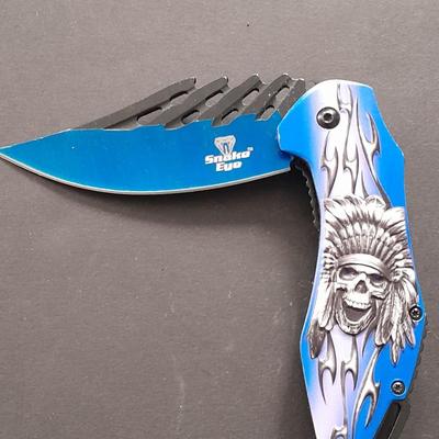Skull chief Snake eye Knife with 3CR13 Steel blade