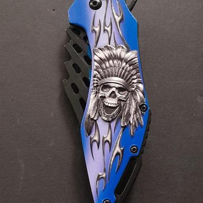 Skull chief Snake eye Knife with 3CR13 Steel blade