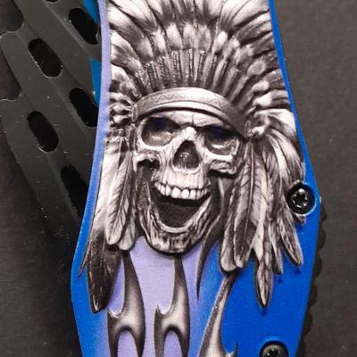 Skull chief Snake eye Knife with 3CR13 Steel blade