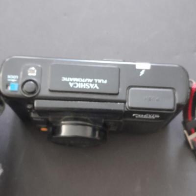Yashica 35mm camera with case and Casio digital watch