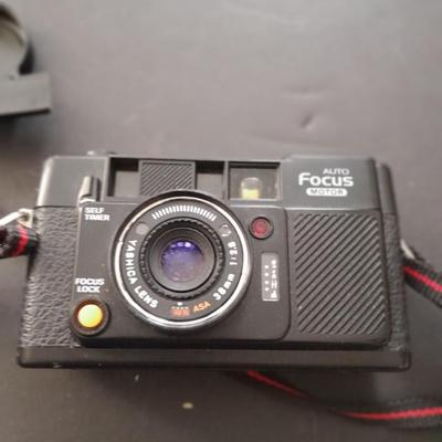 Yashica 35mm camera with case and Casio digital watch