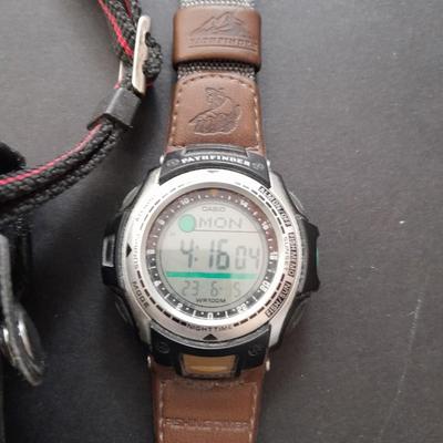 Yashica 35mm camera with case and Casio digital watch