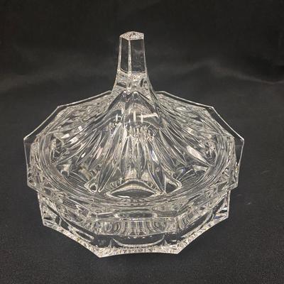 Vintage Quality Crystal Hershey Kiss Shaped Lidded Candy Dish